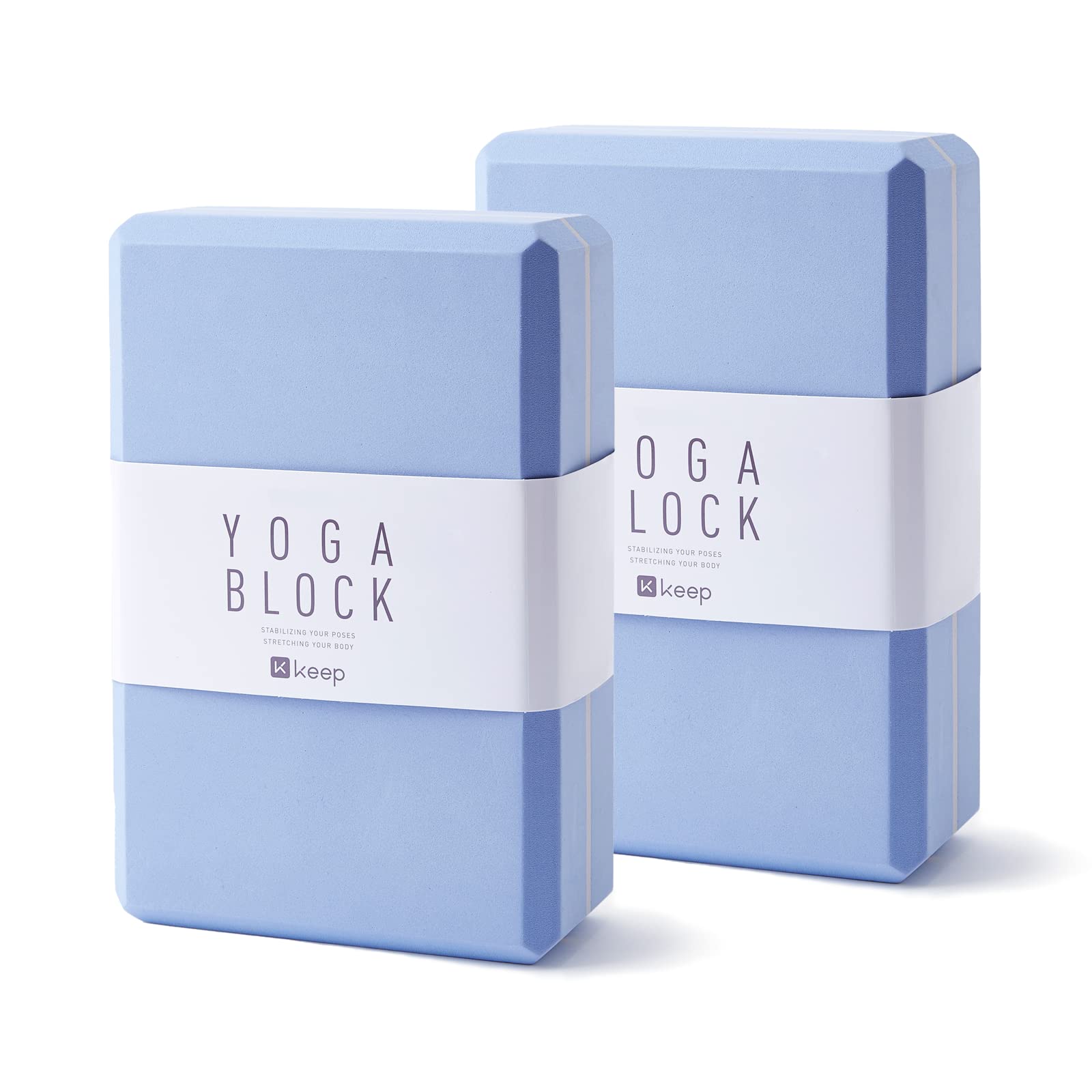 Photo 1 of KEEP Yoga Block, High-Density EVA Foam 2 Pack Yoga Block with Non-Slip Textured Surface, Supportive, Lightweight - Ideal for Yoga, Pilates, and Stretching Exercises