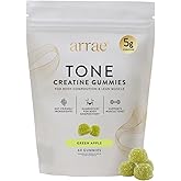 Arrae Tone Gummies – Creatine Monohydrate 5g for Women – Support Lean Muscle, Strength & Recovery – Hormone-Friendly Muscle T