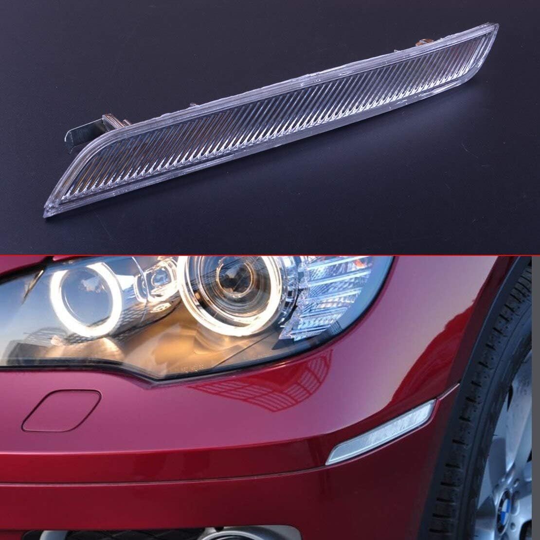 63147187087 Left Front Bumper Side Marker Reflector Turn Signal Light Fit For Bmw X6 E71 E72 2007-2011 2012 2013 2014