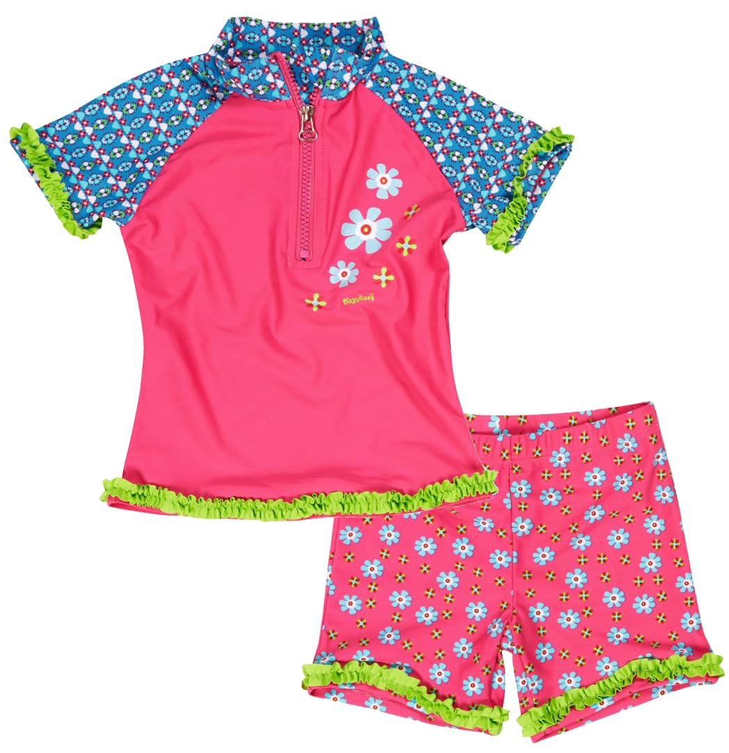 Playshoes UV Protection Bath Set Flowers Swimwear Set, Multicolor (Original 900), 1-2 Years (86/92 cm) for Girls