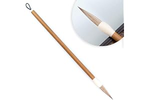 Qi Ming Wen Fang Chinese Calligraphy Brush, Weasel Hair Chinese Brushes, Calligraphy Sumi Brush for font 5-8cm, Seal/Clerical/Regular/Running/Cursive Script, Japanese Kanji. QingYi Medium 1pc