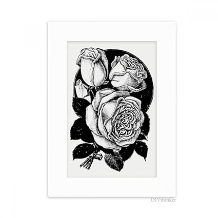 Amazoncom Diythinker Sketch Rose Flower Plant Pattern