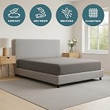 Moonlight Bedding King Size Fitted Sheet 40cm Deep Grey Microfiber view 7
