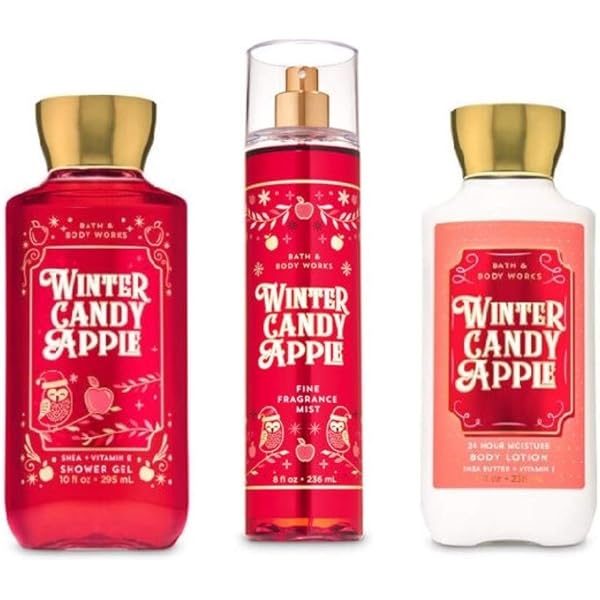 ⑥バスアンドボディワークスWINTER CANDY APPLEボディクリーム3本 Amazon.com : Bath & Body Works - Winter Candy Apple - 3 pc