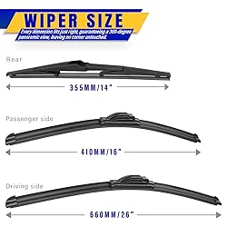 3 wipers Replacement for 2007-2012 Mazda