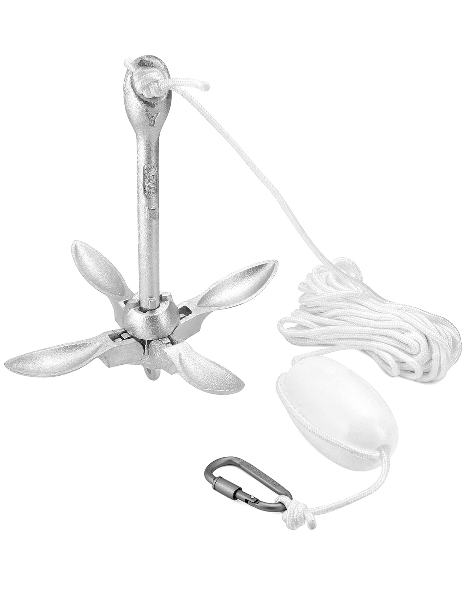 QWORK® kayak anchor,a buoy ball and a storage bag, for Fishing Kayaks,Canoe,Jet Ski