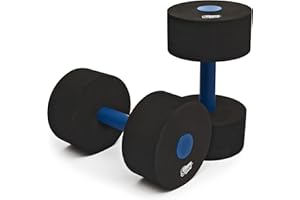 Sunlite Sports High-Density EVA-Foam Dumbbell Set, Water Weight, Swim Belt, Soft Padded, Water Aerobics, Aqua Therapy, Pool Fitness, Water Exercise