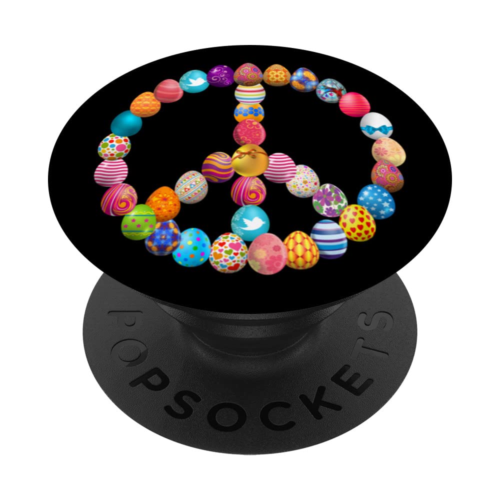 Easter Egg Hunt Peace Sign Happy Easter Egg Hunting Costume PopSockets Swappable PopGrip