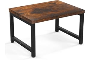 Flottian 9" Wooden Step Stools for Adults Kids,15.4" Extra Wide Heavy Duty Step Stool Holds Up to 300 lbs,Bed Step Stool for High Beds,Stools for Bedroom,Kitchen,SUV ect, Easy Assemble, Rustic Brown