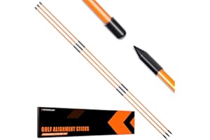 BIRDIEBLAST Professional 2 Pack or 3 Pack Collapsible Golf Alignment Sticks, Premium 48" or 40" Alignment Golf Stick Ideal for Aiming, Putting and Swing Practice