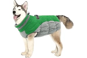 Lelepet Warm Dog Winter Coat Dog Coat Dog Cold Weather Coats Windproof Reflective Turtleneck Fleece Dog Jacket with Harness Thick Dog Fleece Vest XXLarge Dog Coat Dog Coats for Small Medium Large Dog