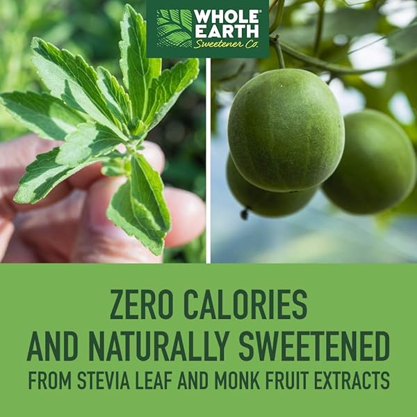 WHOLE EARTH STEVIA & MONK FRUIT LIQUID SWEETENER, ORIGINAL, 1.62 FL OZ (PACK OF 1)