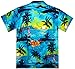 V.H.O. Funky Hawaiian Shirt, Shortsleeve, Surf, Turquoise, XXL