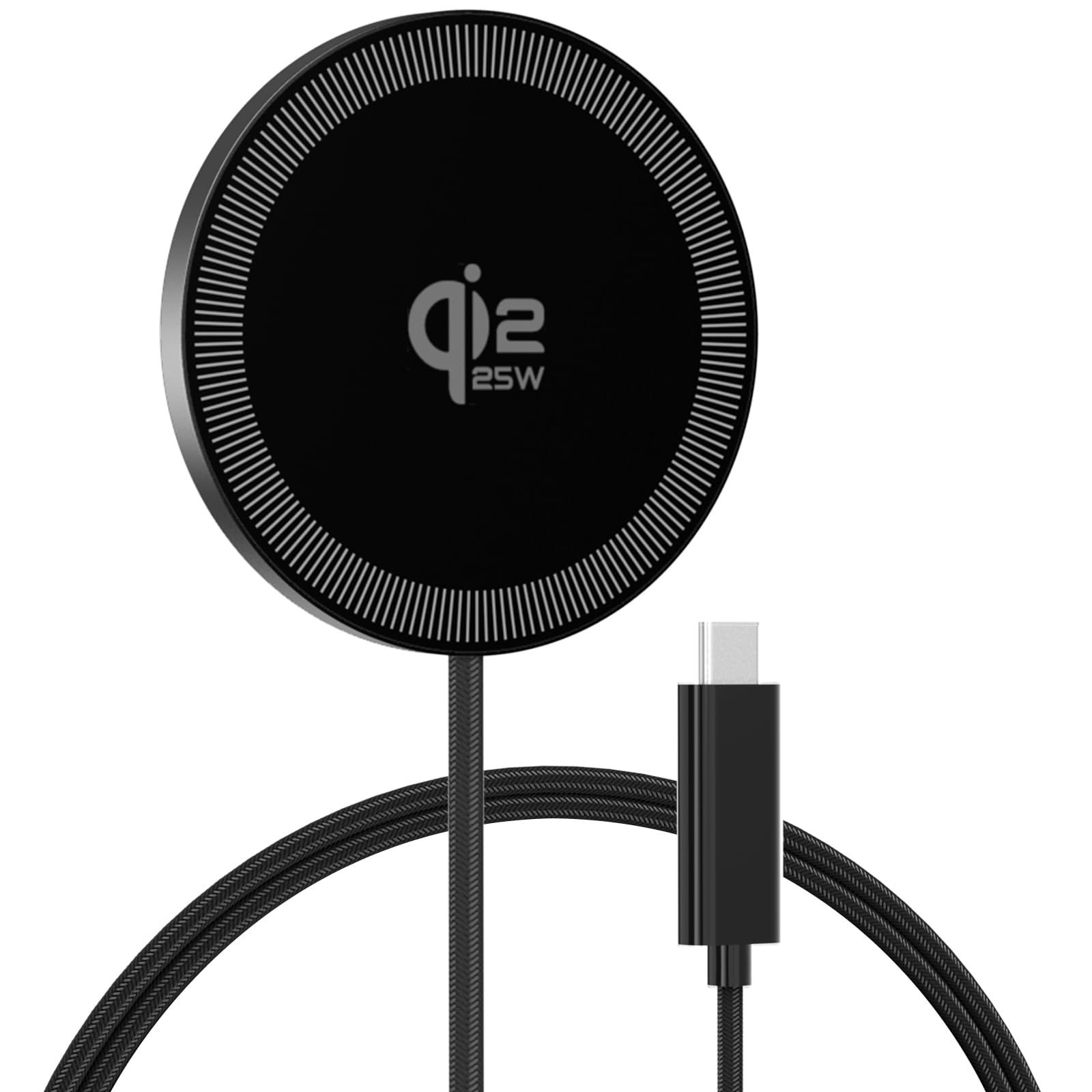 25W Magnetic Wireless Charging Pad: Qi2.2 Qi2 MagSafe Fast Charger for iPhone Air 17e 17 16 15 14 Pro Max, Samsung Galaxy S26 S25, Google Pixel 10 & AirPods, Gift Ideal for Desk Travel (Black, 1 Pack)