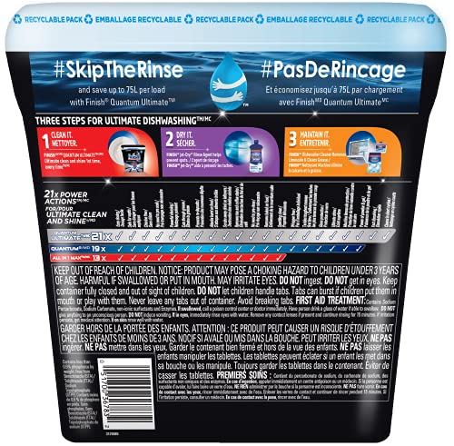 FINISH DISHWASHER DETERGENT, QUANTUM ULTIMATE, FRESH, 72 TABLETS 72 COUNT