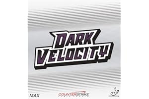 COUNTERSTRIKE TABLE TENNIS Dark Velocity Rubber | Table Tennis Rubber | Ping Pong Rubber | ITTF Approved | Legal Table Tennis Rubber | Professional Table Tennis Rubber | Pro Ping Pong Rubber | Smooth Rubber