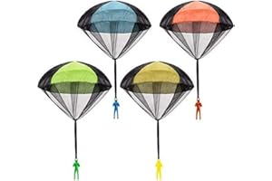 Ven-Trap Parachute Toy, Tangle Free Throwing Toy Parachute, Outdoor Children's Flying Toys, No Battery nor Assembly Required (4 Pieces Set)