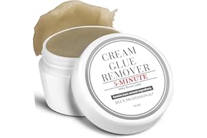 DLUX PROFESSIONAL Eyelash Extensions Cream Glue Remover - 15ml, Natural Pigment, Professional Eyelashes Extensions Adhesive Remover Cream Type, Fast Dissolution, Eyelash Extension Supplies, Oatmeal Color