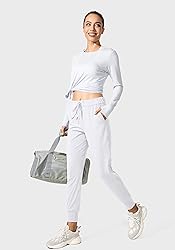 SANTINY Women's Joggers Pants Pockets Drawstring