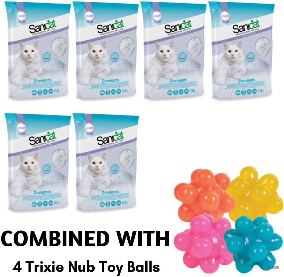 Sanicat Diamonds Non Clumping Cat Litter 22.8L Unscented Antibacterial