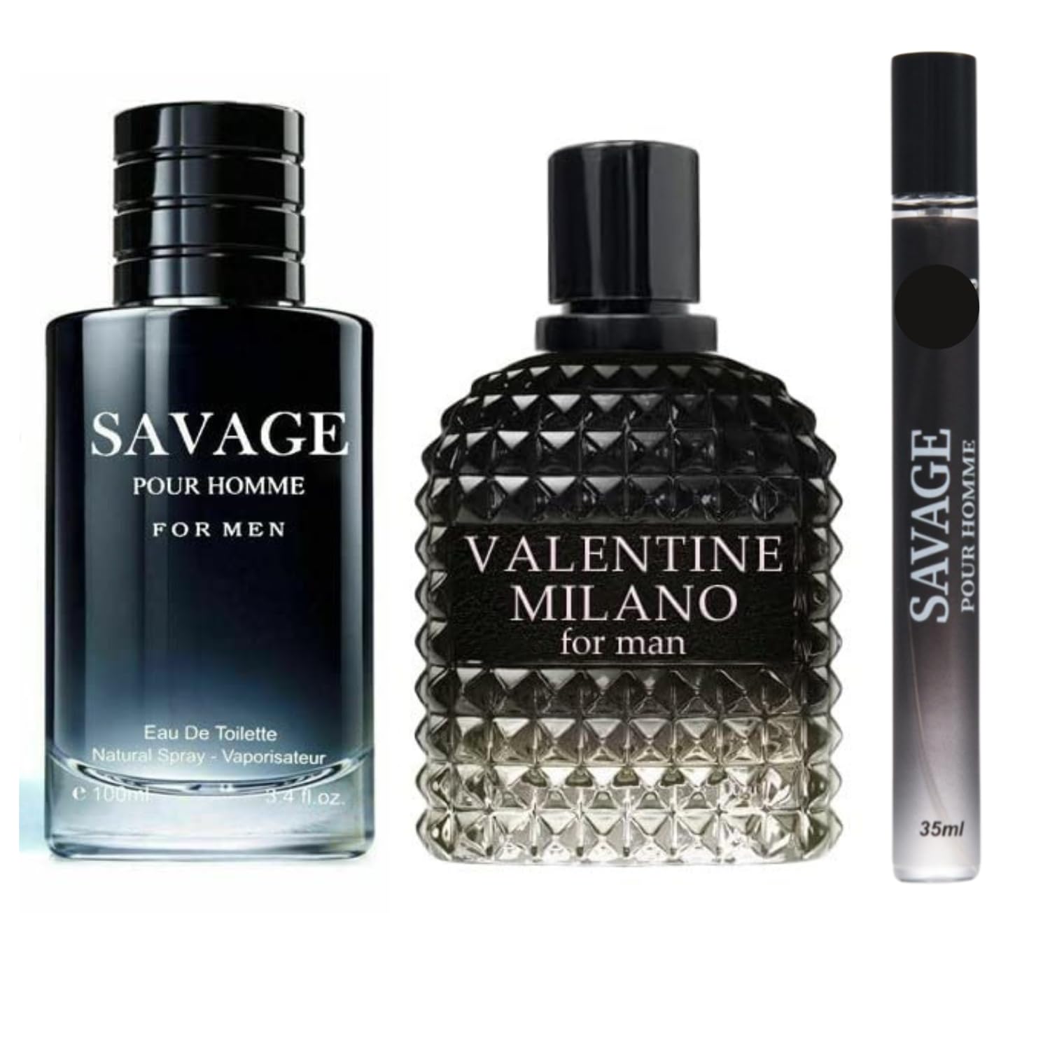 Clashoky & Valentine Cologne Combo Set for Men - Eau De Toilette Natural Spray, 3.4 Fl Oz Each, Pack of 3
