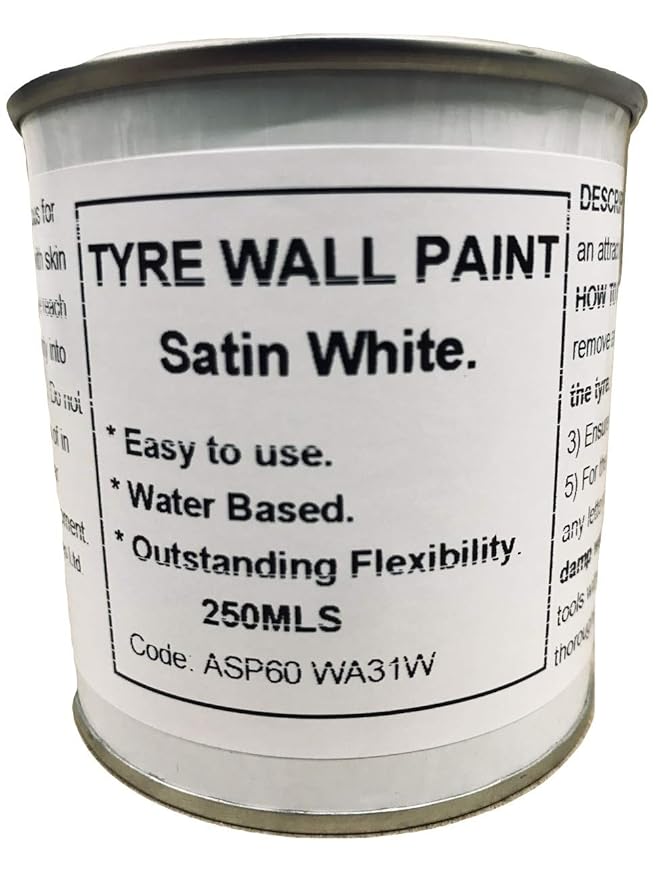 1 x 250ml White Tyre Wall Paint Classic Car Van Truck Amazon.co.uk DIY & Tools