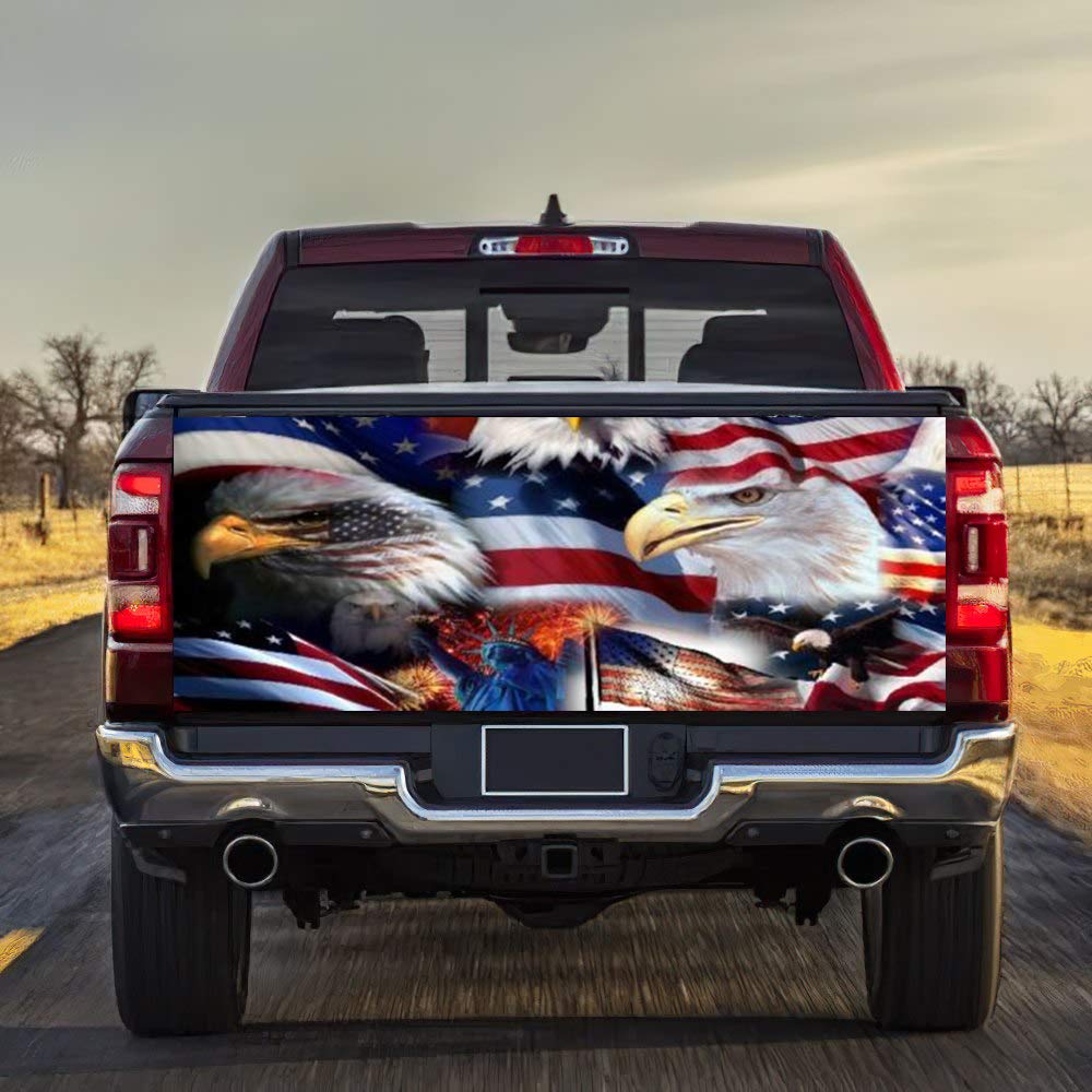 Buy American Bald Eagle Truck Stickers, Truck Decals - Realistic