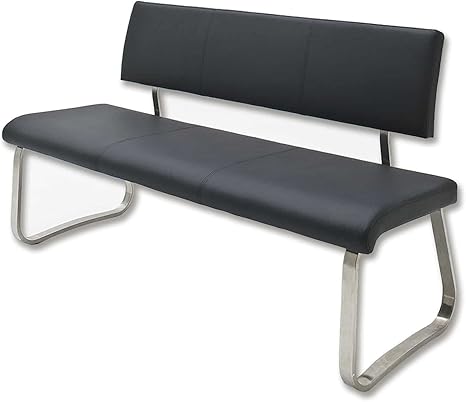 Robas Lund Küchensitzbank 155 cm breit Schwarz Esszimmersitzbank