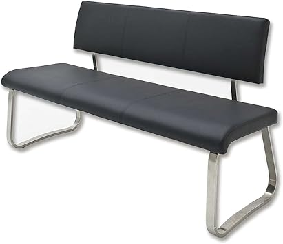 Robas Lund Küchensitzbank 155 cm breit Schwarz Esszimmersitzbank