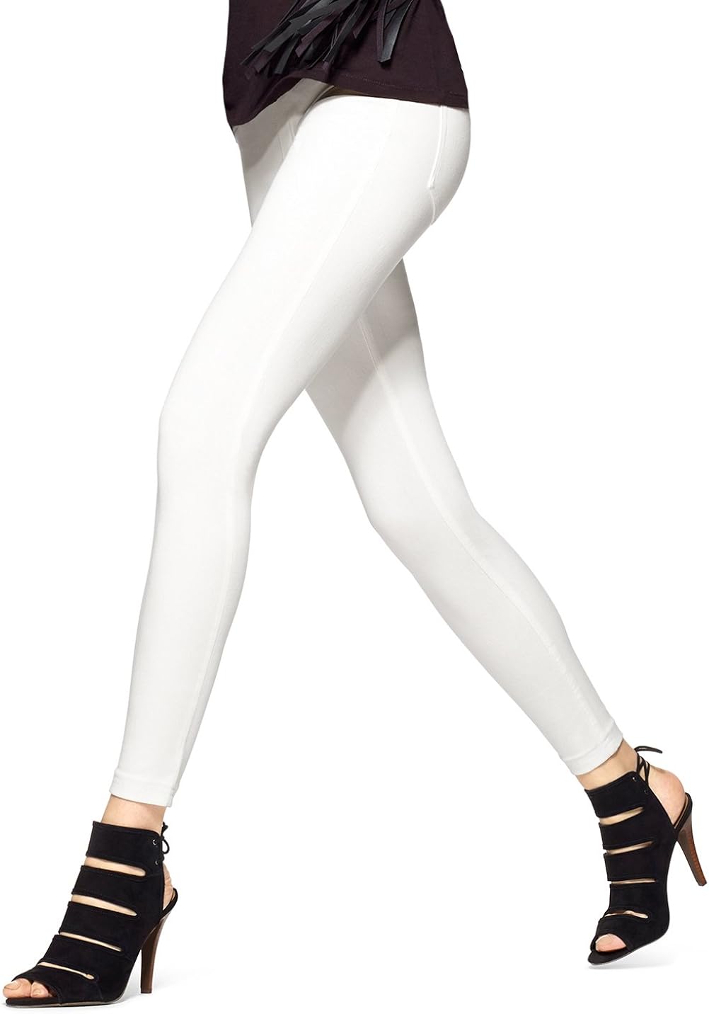 HUE Super Smooth Denim Leggings (Medium, White) at Amazon Women’s