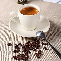ionEgg Porcelain Espresso Cup with Saucer, Espresso