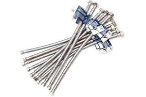 [10-Pack] PLUMBINGMASTER Faucet Hose,Faucet Supply Lines (3/8" Comp x 1/2" FIP), Certified Safe Supply Lines for Bathroom Faucet (24 inch)