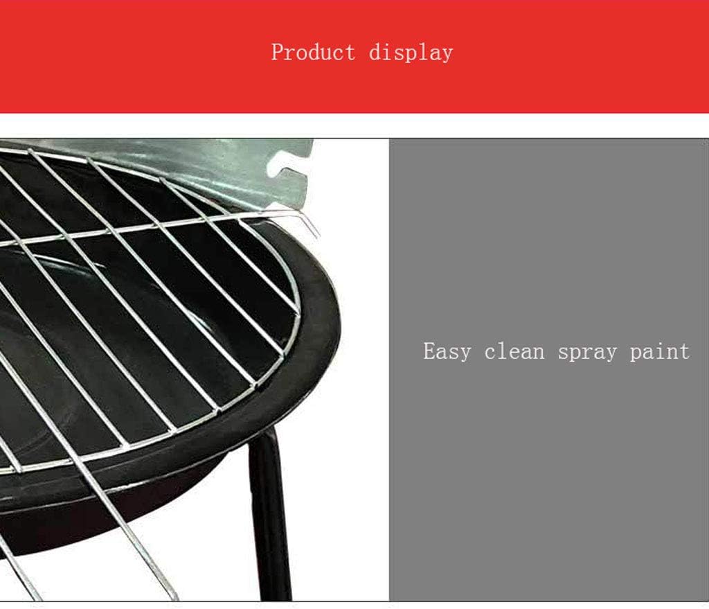 review ZJJ& Round Barbecue Grill Home Outdoor Portable Grill Charcoal Mini BBQ Grill