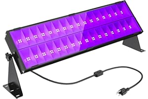 150W UV Black Light Bar, LED UV Blacklight IP65 Waterproof Outdoor Black Light UV Wash Light for Halloween, Glow Party, Stage