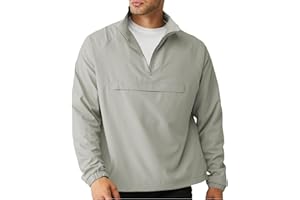 SEGANUP Men's Lightweight Quarter Zip Pullover Windbreaker for Golf, Hiking, and Running Wind Breaker Jackets with Pocket