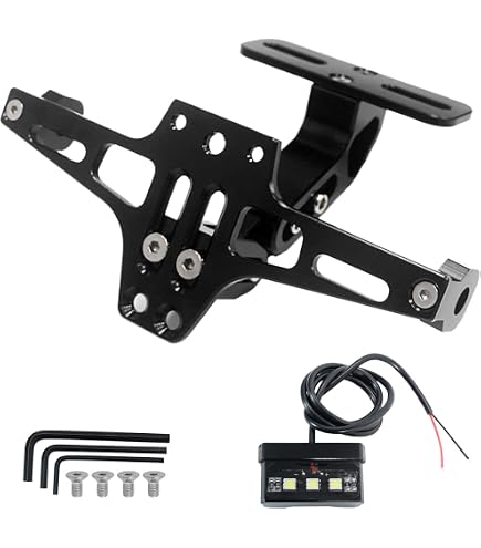 Support Plaque D'immatriculation Moto Pour CB750 Hornet 2023-2024 - Avec Clignotants LED - Noir