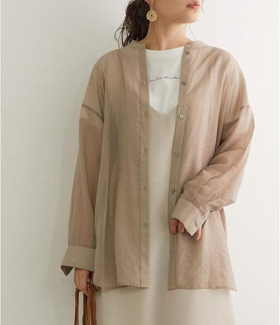 Amazon ロペピクニック シャツ シアーチュニックシャツ レディース Gdh ベージュサブ 日本 38 日本サイズm相当 シャツ ブラウス 通販