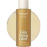 The Face Shop Ginseng Glow Essence Toner - Improves Skin Elasticity, Glowy Finish, for Dull & Dry Skin, with Korean Ginseng, Anti Aging, Korean Skincare, 150ml / 5.0 fl. oz.