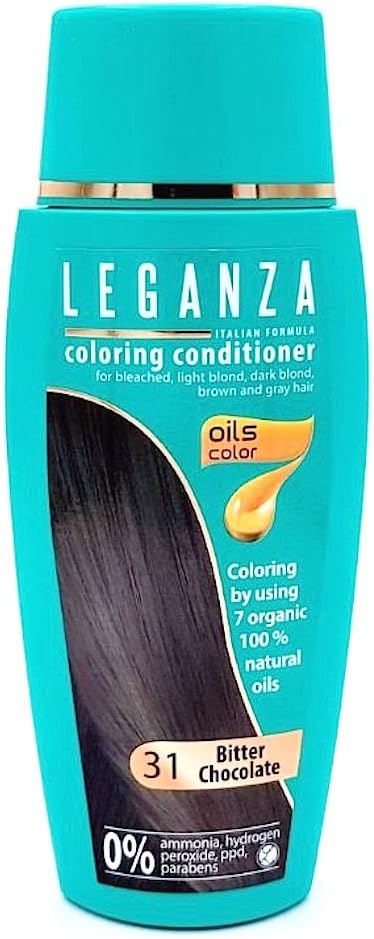 Leganza Ammonia Free Hair Dyeing Balm Dark Chocolate Colour 31, 7 natural oils