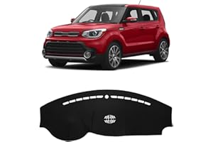 FIILINES Custom Fit for Dash Cover 2014-2019 Kia Soul Dashboard Mat Cover Sunshade Nonslip Mesh Protector No Glare