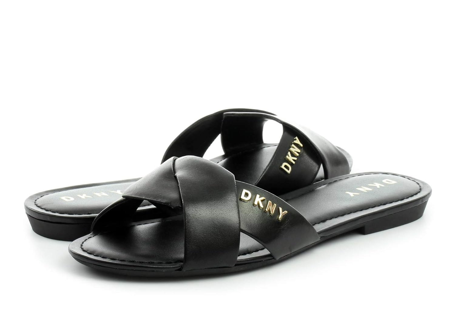 dkny black sandals