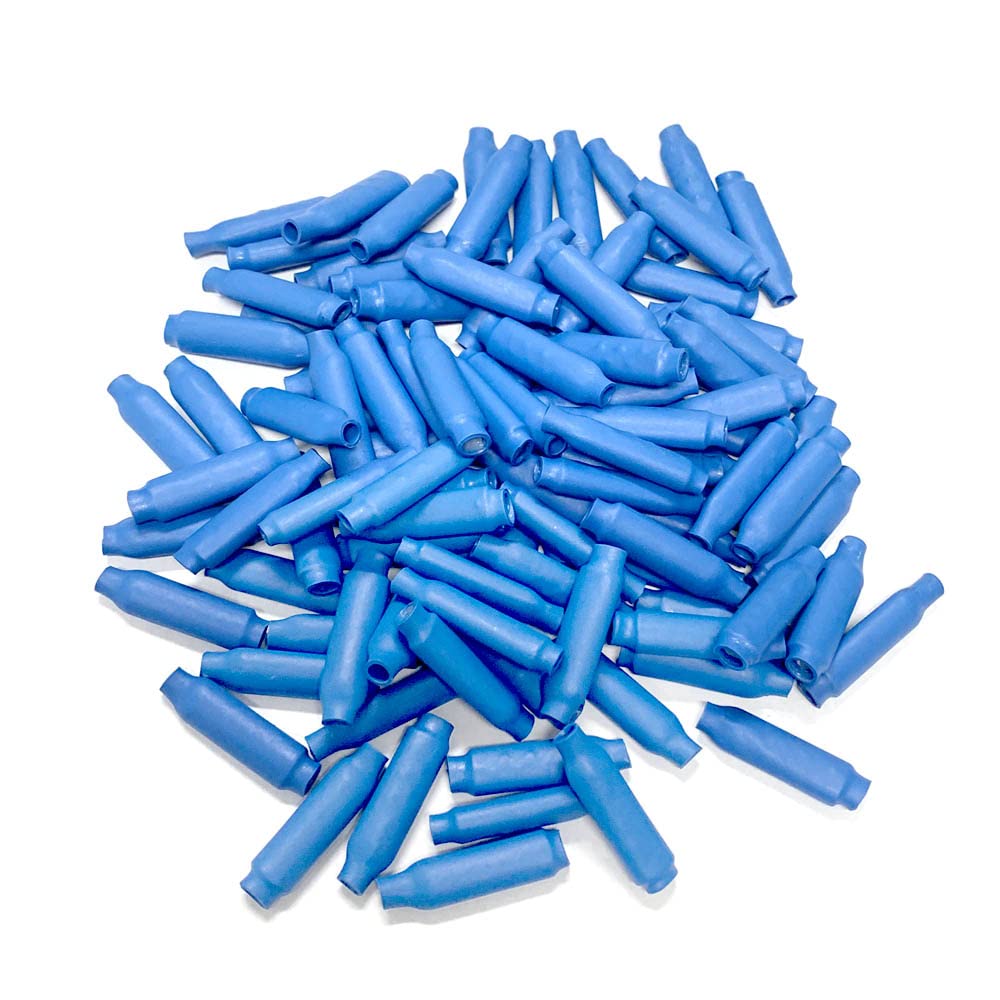 Low Voltage B Connectors with Filled Wet for Telephone Alarm Wire Crimp Bean Splice, Blue,100pcs