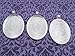20 CleverDelights Oval Pendant Trays - Shimmering Silver Color - 30 x 40 mm - Pendant Blanks Cameo Bezel Cabochon Settings - 30x40mm