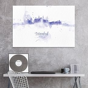 Impressionism Watercolor Style City Landscape of Istanbul