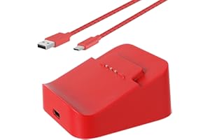 Vanpark Charging Station Dock & Charging Cable Cord for Xbox Elite Wireless Controller Series 2, Charging Set for Xbox One Elite 2 Controller (Red)