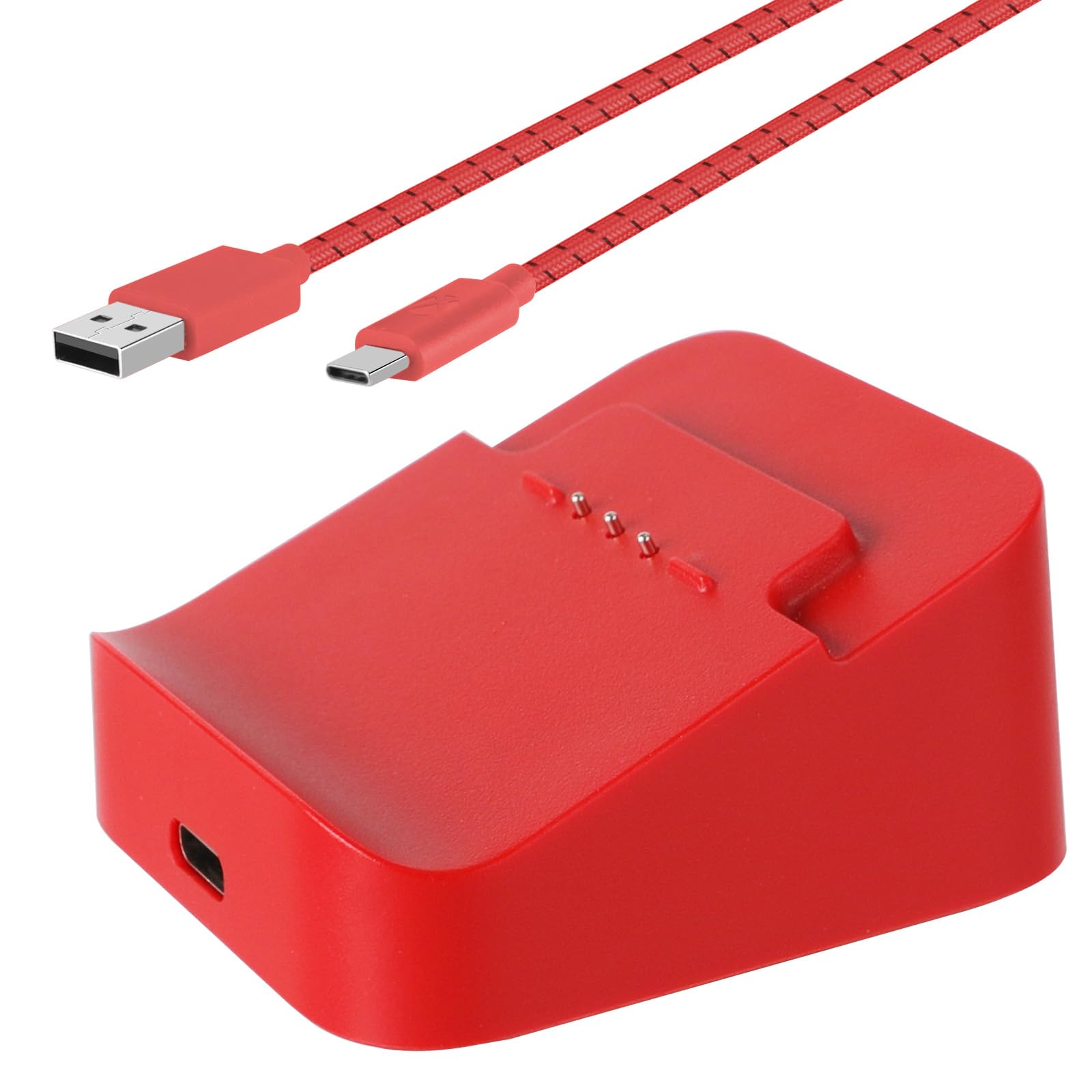 Vanpark Charging Station Dock & Charging Cable Cord for Xbox Elite Wireless Controller Series 2, Charging Set for Xbox One Elite 2 Controller (Red)