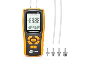 BENETECH Digital Manometer Gas Pressure Tester, Professional Air Pressure Meter, Differential Pressure Gauge for HVAC, Gas Valve (GM520)