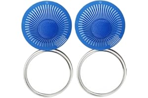 Sprout Sieve Lids Mason Jar Fermentation Lids with Stainless Steel Cover for Wide Mouth Blue 2pcs Durable Nice Processing