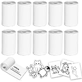 10 Rolls 57mmx3.75m Thermal Printer Paper, Mini Thermal Printer Paper, inkless Print Papers for Most Kids Instant Camera, Photo Labels, for Photos, to-do Lists
