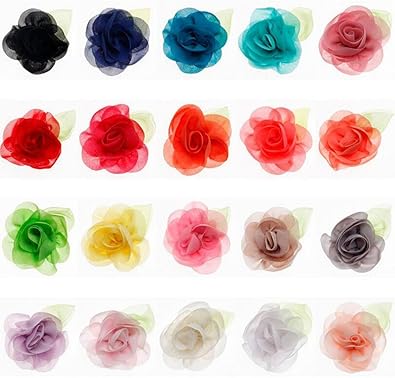 Hosaire 20pcs Rose Flower With Leaves Hairpins Hair Clips For